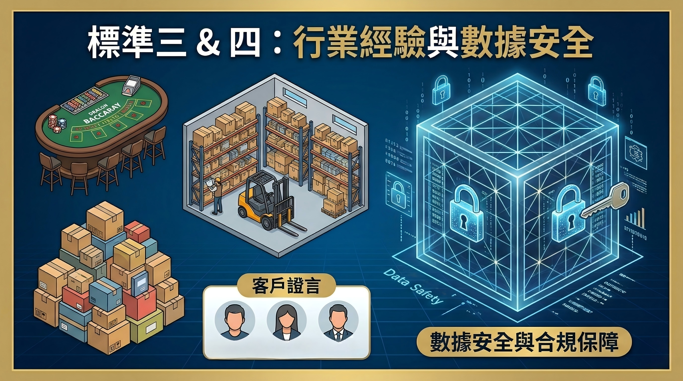 標準三＆四：行業經驗與數據安全